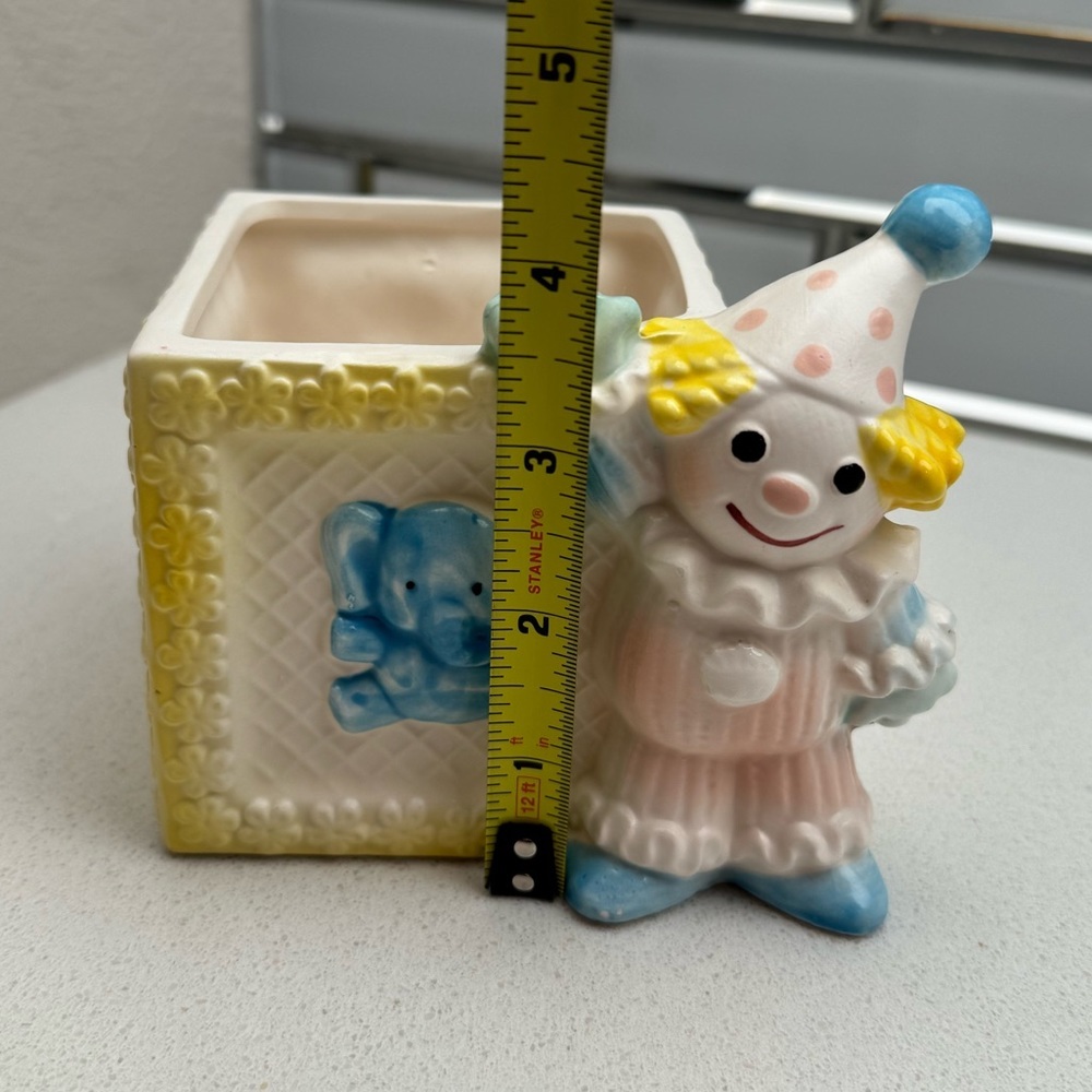 Vintage Baby Nursery Planter Clown Lion Elephant Seal Giraffe MCM 1950s Napco - Picture 12 of 12